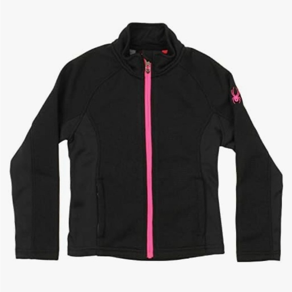 Spyder Other - Spyder Full Zip Black Jacket with Pink Zipper EUC